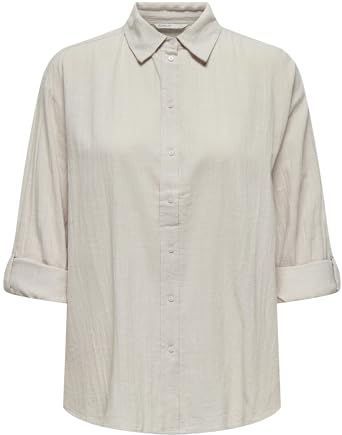 Onltizana Cotton L/S Shirt WVN, grijs, XS