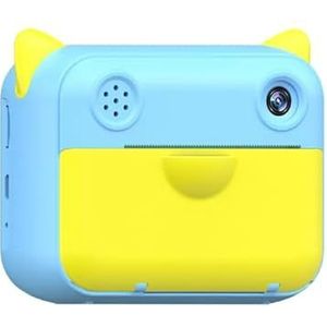 Blauwe instant afdrukcamera voor kinderen, camera voor foto's en video's