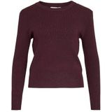 VILA - VICOMFY - Trui - Aubergine - Slanke Pasvorm - Lange Mouw