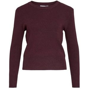 VILA - VICOMFY - Trui - Aubergine - Slanke Pasvorm - Lange Mouw