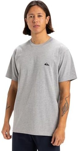 Quiksilver - BASIC SHORT SLEEVE TEE - T-shirt - Lichtgrijs - 100% Katoen
