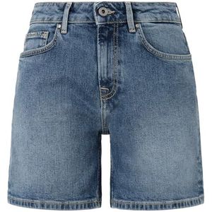 Pepe Jeans Dames Skinny korte Hw Shorts, blauw (Denim-HU5), 25W, Blauw (Denim-hu5), 25W