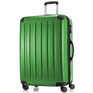 HAUPTSTADTKOFFER - Alex - koffer met harde schaal, trolley, reiskoffer, 4 dubbele wielen, uitbreiding, groen, 75 cm Koffer, koffer