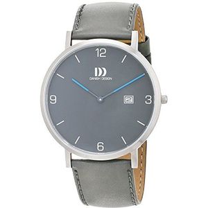 Danish Design Heren analoog kwarts horloge met lederen armband 3314531