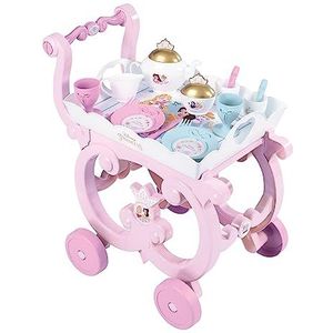 Smoby - Disney Princess Tea Trolley, uitneembaar dienblad en 17 accessoires, compleet theeservies en bestek vanaf 3 jaar (7600312502)