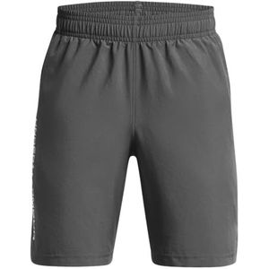 Under Armour Geweven grafische shorts voor jongens, Castlerock / / Wit, L