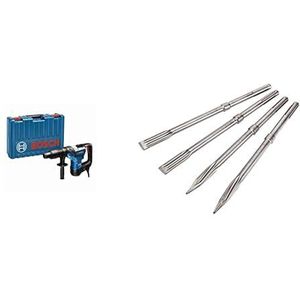 Bosch Professional boorhamer GBH 5-40 D (SDS plus, incl. extra handgreep, vettube, machinedoek, in koffer) & Bosch Accessories 4-Delige Beitel Set Sds Max (Accessoires Afbreekhamer)