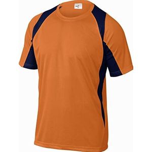 Deltaplus BALIOMTM T-shirt 100% polyester, oranje-marineblauw, maat M