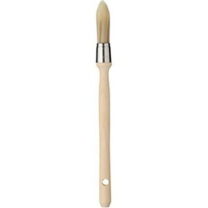 ProDec 15mm professionele puntige kunststofschaamborstel ideaal voor het nauwkeurig schilderen van schuiframen, architraven en andere gebogen, gegoten of geprofileerde oppervlakken met glanzende