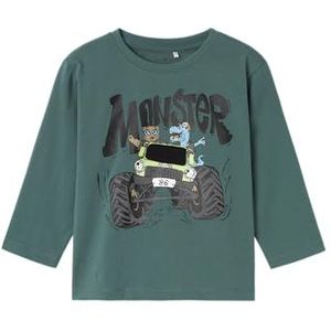 NAME IT Jongens Nmmstan Nreg Ls Top Box Shirt met lange mouwen, Dark Forest, 86