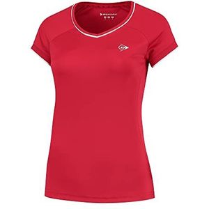 Dunlop Sports Dames Club Ladies Crew Tee Tennis Shirt, rood, XXL