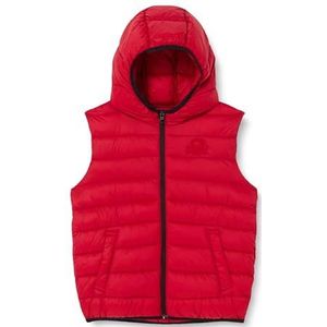 United Colors of Benetton Gilet 2TWDCJ007 Jas, rood 0V3, El kinderen, Rosso 0v3