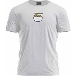 Bona Basics, Digitaal bedrukt basic T-shirt voor heren,% 70% katoen, 30% polyester, grijs, casual, herenbovenstuk, maat: S, grijs, S