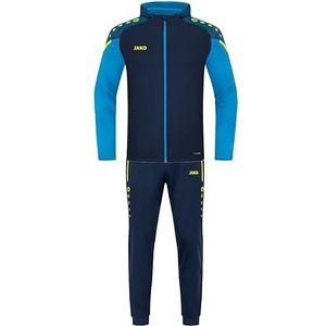 JAKO - Polyester Prestatietrainingspak Met Capuchon, Uniseks-Volwassene, Marine/Jako-Blauw, 3XL