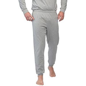 greenjama Jersey broek voor heren, pyjama-onderstuk, grijs, XXL