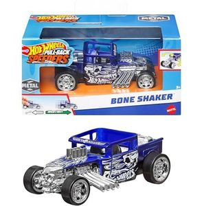 Hot Wheels Pull-Back Speeders, speelgoedauto, schaal 1:43, auto's terugtrekken en loslaten, topkwaliteit, verzamelobject, met Rolomatic motor of deur, motorkap of kofferbak die open kan, HPR70