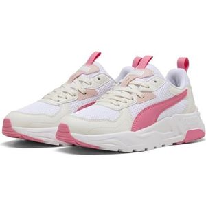 PUMA Trinity LITE JR Sneaker, wit-Magic Rose-Vapor Grijs, 4.5 UK, Puma Witte Magische Roos Vapor Grijs, 4.5 UK