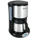 Moulinex FT3628 Thermo-digitale timer koffiezetapparaat Subito, 4 programma's, thermoskan, 0,9 l, roestvrij staal/mat zwart