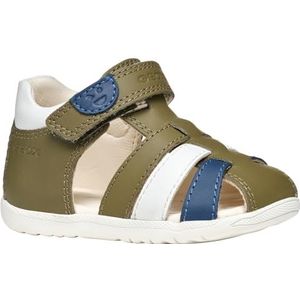 Geox B Macchia Boy, babysandalen, pistache/wit, maat 19, pistache wit, 19 EU