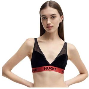 HUGO Dames Driehoek S. Fluweel, Zwart2, L, zwart., L