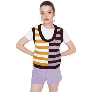 TRENDYOL Dames TWOAW23SV00085/Kahverengi Sweater, bruin, S, bruin, S