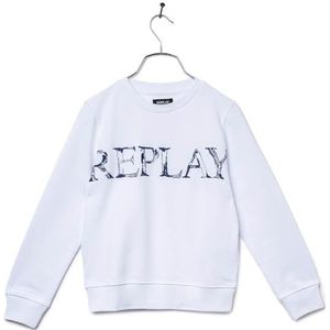 Replay Sweatshirt voor jongens, 001, wit, 10 Jaar
