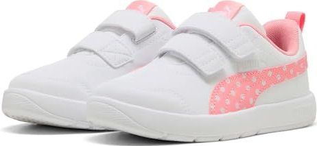 PUMA CourTFLEX V3 Dotty V PS, sneakers, wit, roze, zilverkleurig, maat 30,5, Puma meerkleurig (White Pinkscape Silver Mist), 30.5 EU