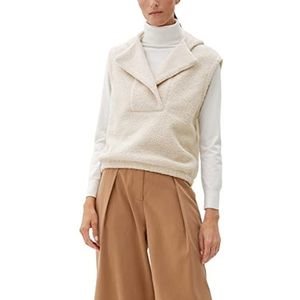 s.Oliver Dames 2123839 sweatshirt mouwloos, beige, 40