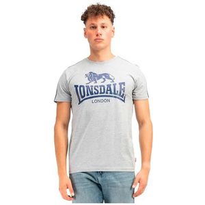 Lonsdale - Henconner - T-Shirt - Marl Grey/Navy - Normale Passform