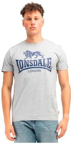 Lonsdale - Henconner - T-Shirt - Marl Grey/Navy - Normale Passform