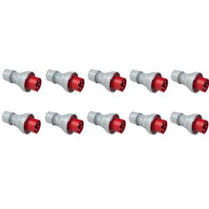 Hilark Stopcontacten en stekkers - Accessoires voor elektrische kabels - 10 stuks (rood)