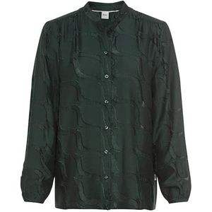 Brax Style.Vivi Burn Out damesblouse, 33 Midnight Forest, 38