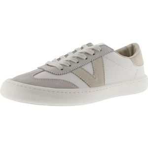 Victoria Olmo Unisex Barefoot Leather Effect Low-Top Trainers & Color & Split Leather Pieces In Contrast 1186100 for Adults HIELO 37