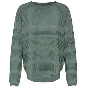 ONLY Vrouwelijke gebreide trui, effen, groen (Chinoise groen)., XS