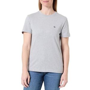 Calvin Klein Dames Archive Jersey Crew Tee EU LV047B224G Tees, Grijs (Heroic Grey Heather), S, Grijs (Heroic Grey Heather), S