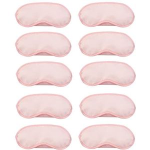 WIZBIOTECH Slaapmasker, oogmasker om te slapen, verpakking van 100% echt natuurlijk, met verstelbare riem, oogslaapbescherming voor yoga, reizen, blokkeert licht (roze)