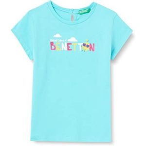 United Colors of Benetton T-shirt voor meisjes en meisjes, turquoise 31 m, 3 maanden
