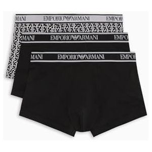 Emporio Armani Heren 3-Pack Trunk, Zwart/PR.Zwart/Zwart, XL, Zwart/Pr.black/Zwart, XL