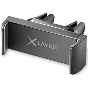 Xlayer Smartphone KFZ universele houder voor ventilatierooster, draaibaar met dubbele klem zwart