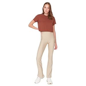 Trendyol Sportlegging - Bordeaux - Hoge Taille, Beige, S