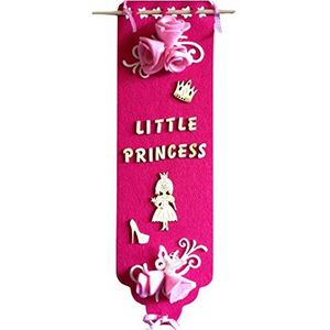 Petra's Little Princess Knutselset, deursjaal 'Little Princess', afmetingen 44 x 13,5 cm, hout/vilt, roze, 44 cm
