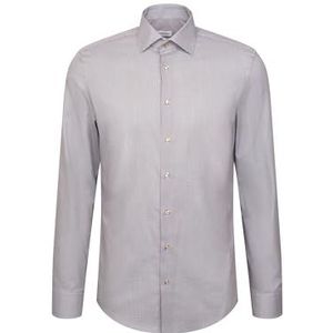 SEIDENSTICKER Zakelijk overhemd 'Schwarze Rose'  bruin / lichtgrijs