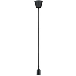 Paulmann 50346 Neordic hanglamp Ketil 1-lamps IP44 spatwaterbescherming max. 20 watt hangende lamp zwart plafondlamp siliconen, kunststof E27