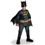 RUBIES Officieel DC Batman klassiek kinderkostuum maat 3-4 jaar kostuum met bedrukte jumpsuit, riem, overtrekken, afneembare cape en masker, Halloween, carnaval
