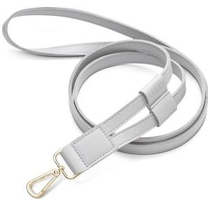 Audi 3182400100 Sleutelkoord Karabijnhaak Dames Lederen Ringen Logo Lanyard, Grijs, grijs, Eén maat, Hedendaags
