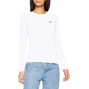 Levi's Long-Sleeve Baby Tee T-shirt Vrouwen, White +, XS