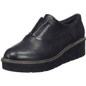 Clarks Dames Airabell Sky Loafer, Black Leather, 39 EU
