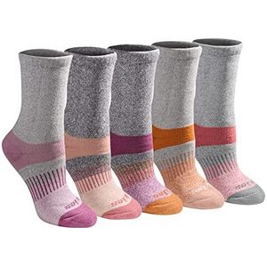 Dickies Max Cushion niet-bindende crew-sokken voor dames, (5 paar), Warm geassorteerd (5 paar), Medium