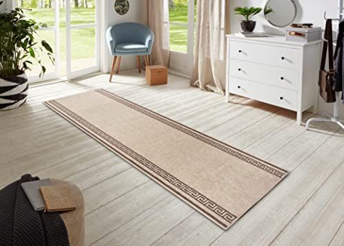 Hanse Home Casa Tapijtloper 80 x 300 cm, zacht, laagpolig tapijt, modern design, loper voor hal, slaapkamer, kinderkamer, badkamer, woonkamer, keuken, decoratieve loper, ivoor