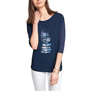 ESPRIT Collection Dames shirt met lange mouwen, meerkleurig (navy 400), XXS